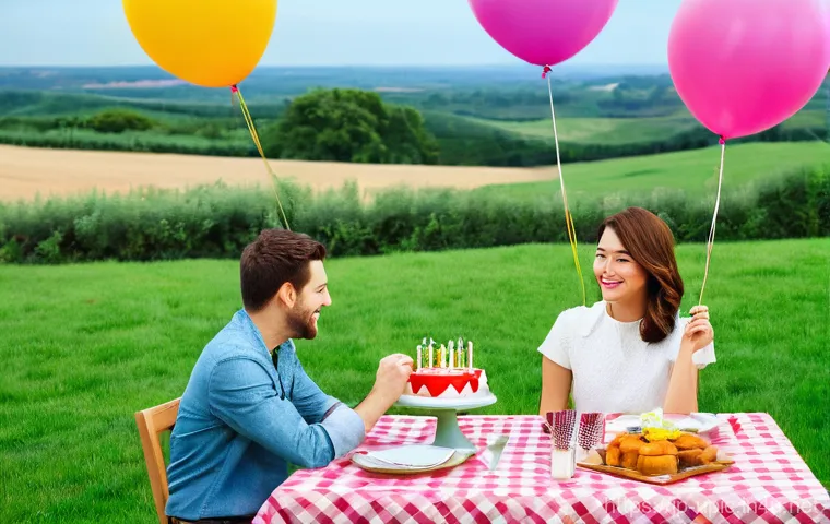이색피크닉 배달 서비스 - **"A serene and aesthetically pleasing spring picnic for a couple, set beneath a canopy of gently sw...